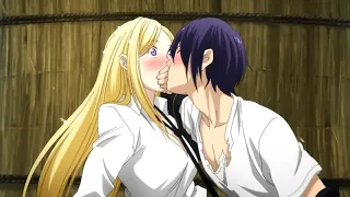 Noragami moment - Yato kiss Bishamon