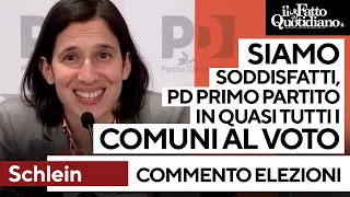 Schlein: "Soddisfatti per l'esito del voto, Pd primo partito in quasi tutti i capoluoghi"