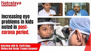 Interview by Dr. Parth Rana on “Increasing eye problems in kids noted in post-corona period.