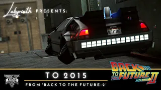 GTA V | Back To The Future Part II - To 2015 DeLorean Time Travel Scene