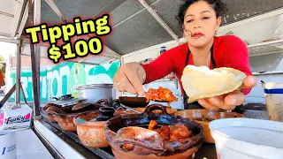 What A DELICACY!! - "La China" BEAUTIFUL Mexican Street Food - Tipping $100 Dollars
