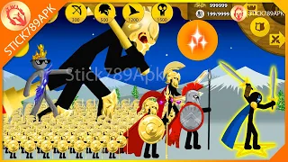 GOLDEN FINAL BOSS GIANT CONTROLS ARMY GOLDEN SPEARTON, XIPHOS | Stick War Legacy Mod | Stick789Apk