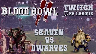 Blood Bowl 2 - Skaven (the Sage) vs Dwarves (SamDavies; discord) Twitch BB League Emperor S4G5