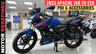 2023 TVS Apache RTR 160 2V E20 PDI & Accessories Installation With Price | Motor Redefined.