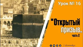 Жизнеописание Пророкаﷺ. Урок 16. Открытый призыв часть 2 "Нуруль-якын"