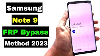 Samsung Note 9 FRP Bypass 2023 Android 10 | Samsung Note 9 FRP Unlock/Bypass Google Account Lock