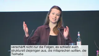 Barrierefrei: Input von Luisa Neubauer von Fridays for Future auf der Mitgliederversammlung 2023