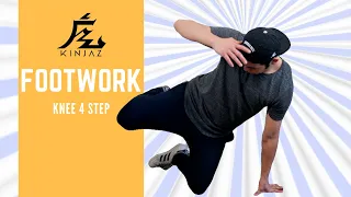 How To Breakdance | Breakdance Footwork - Knee 4 Step | Basic Breakdance Steps and Moves