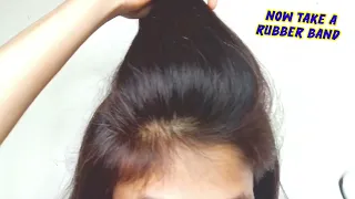 1 Minute Front Puff Hairstyle For Thin Hair /front puff for thin hair / Front Puff Hairstyle