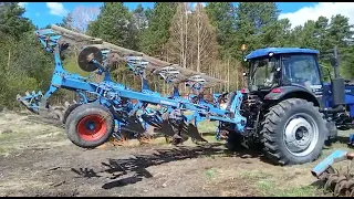 Трактор Lovol 1504 с оборотным плугом  Lemken 5 корпусов