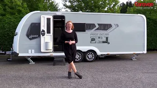 Luxurious 8ft-wide, four-berth tourer with an L-shaped lounge – the perfect caravan for couples
