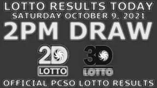 PCSO Lotto Draw Today October 9,2021 Saturday 2:00 P.M 2D and 3D Visayas and Mindanao Draw Results