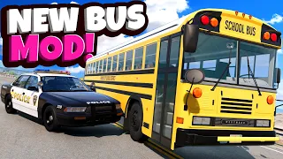 NEW School Bus Mod is Amazing for Police Chases in BeamNG Drive!