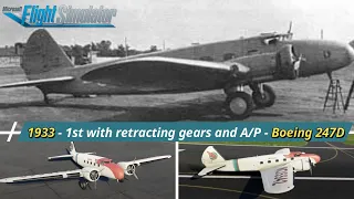 1933 • Boeing 247D • Полёт над заводом Boeing в Сиэтле • История авиации в самолётах • MSFS2020