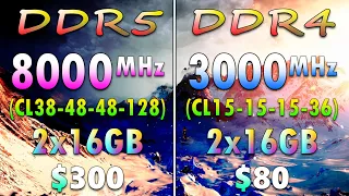 RAM Test | 8000MHz DDR5 vs 3000MHz DDR4 | PC Gameplay Tested