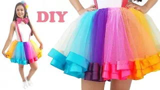 DIY Como Fazer Saia de Tule Colorida | Tutu Bem Fácil