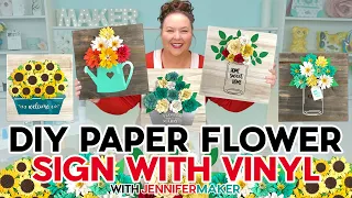 Easy DIY Home Decor: Paper Flower Wall Hangings | Apply Vinyl Decals