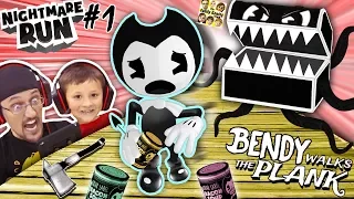 BENDY & THE INK MACHINE NIGHTMARE RUN!  Monster Treasure Chest: Episode 1 (FGTEEV Walks the Plank)