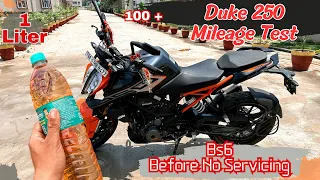 KTM Duke 250 bs6 Mileage Test || before No Servicing (April 2k23)