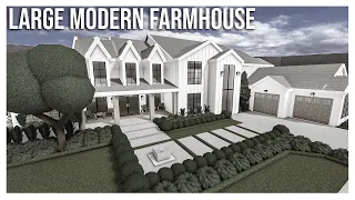 ROBLOX | Bloxburg: Large Modern Family Farmhouse Speedbuild | EXTERIOR ONLY | Ellvoi