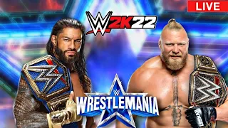 🔴WWE 2K22 | Roman Reigns VS Brock Lesnar | DOUBLE CHAMPION | LIVE STREAM #wwe2k22