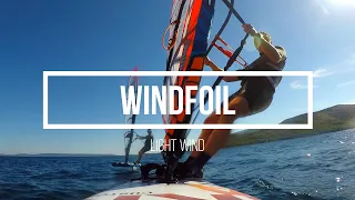 Windfoil session light wind Croatia