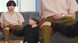 VMIN - TENSIÓN SEXUAL ( Jimin grabs Taehyung's crotch ) Taehyung x Jimin