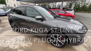 2020 70 FORD KUGA 2.5 PHEV PLUG IN HYBRID ST-LINE X 5 DOOR AUTOMATIC IN MAGNETIC WITH  4000 MILES