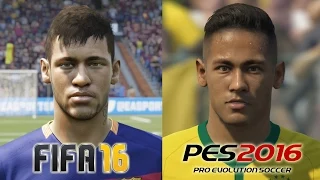 FIFA 16 vs PES 2016 FACE COMPARISON