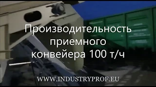 Линия разгрузки вагонов и сортировки удобрения. Hopper wagon unloading system/INDUSTRYPROF