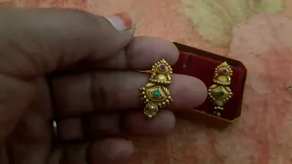 gold earrings design