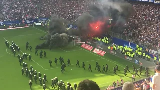 Hamburger SV - Borussia Mönchengladbach | Pyro-Riot & Game Interruption | 12.05.2018