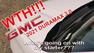 2021 GMC 1500 Duramax 3.0 Long Crank Starter Issue, HELP me out.