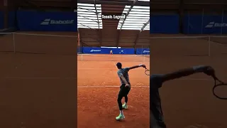 Grigor Dimitrov backhand winner during a practice before Roland-Garros 2020. 😍