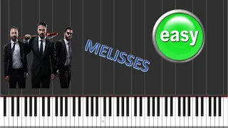 Melisses - Μισή καρδιά - Πιάνο/Piano Easy Tutorial Synthesia by Pasco