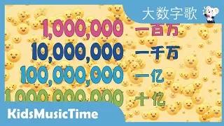 The Big Numbers Song in Chinese - Learn to count from 1 to 1 trillion! KidsMusicTime