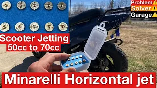 Minarelli Horizontal bigger Jet Install ( Yamaha Jog Jetting) How to jet a scooter. E-ton Beamer