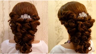 Прическа на новый год. Праздничная прическа. Hairstyle for New Year