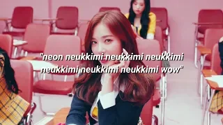 "neon neukkimi neukkimi neukkimi neukkimi neukkimi neukkimi wow" - Yoon Chaekyung, APRIL (2018)