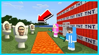 MIPAN & ZUZUZU Buat Rumah Super Aman Vs 100 SKIBIDI TOILET Di Minecraft!