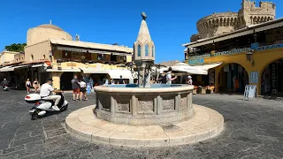 The Medieval City of Rhodes | 4K UHD POV walking tour | Walking in Old Rhodes with captions | Greece