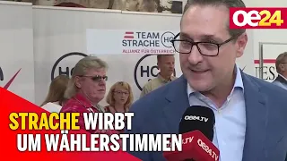 HC Strache wirbt um Wählerstimmen