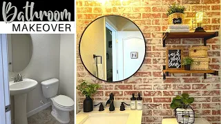 DIY EXTREME Small BATHROOM MAKEOVER on a Budget! + New DIY Decor