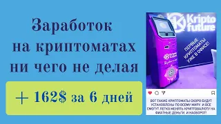 162$ за 6 дней. Заработок на криптоматах. Пассивный доход на холодных кошельках kriptofuture.