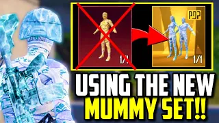 USING NEW ANIMATED MUMMY SET!! | PUBG Mobile