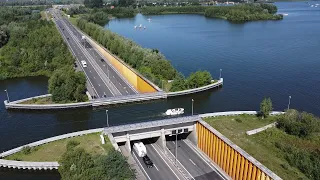 AQUEDUCT VELUWEMEER - Netherlands MOST FAMOUS water bridge