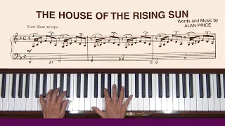 House of the Rising Sun Piano Solo Version with separate slow tutorials