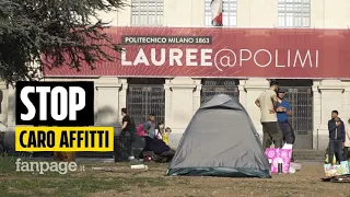 Studentessa dorme in tenda al Politecnico di Milano: "La mia protesta contro il caro affitti"