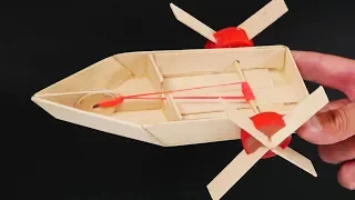 Make an Elastic Band Paddle boat