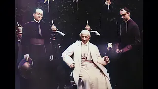 El Papa León XIII en 1896.  La persona más antigua jamás filmada (nació en 1810)